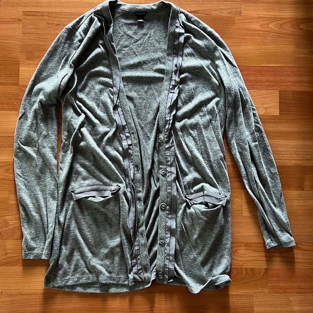 Ann Taylor Grey Cardigan - Size Medium
